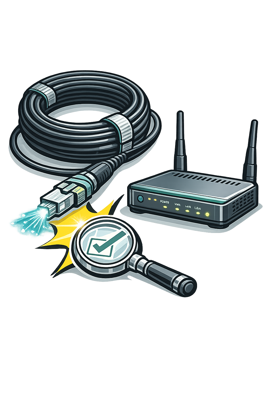 Fiber and cabling infrastructure illustration