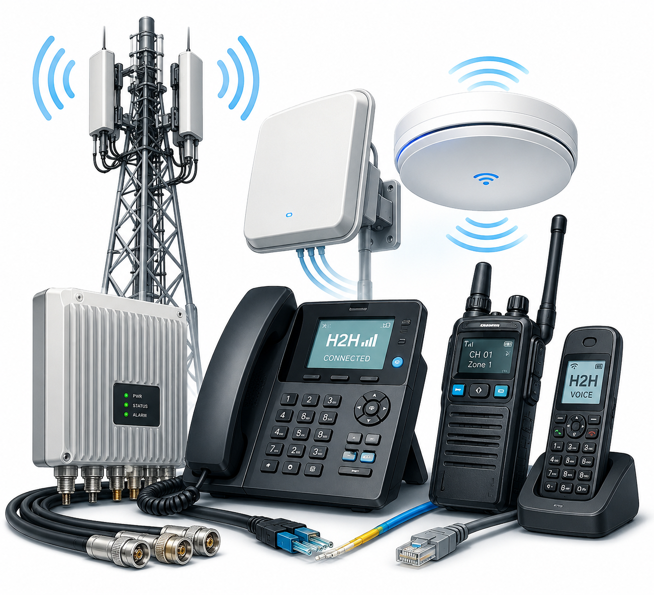 Wireless voice and DAS infrastructure illustration